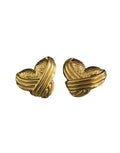 Gold Layered Heart Shaped Stud Earrings