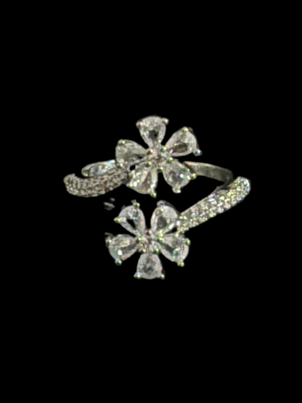 Double Flower Wrap Ring