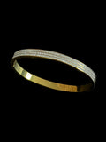 Crystal Crusted Gold Bangle