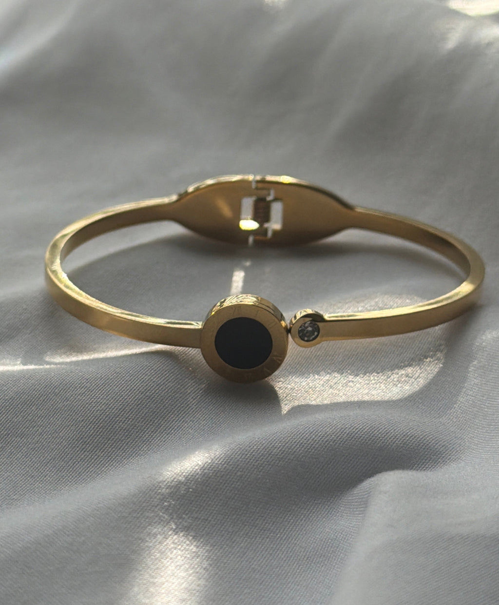 Gold Roman Numeral Dial Bangle