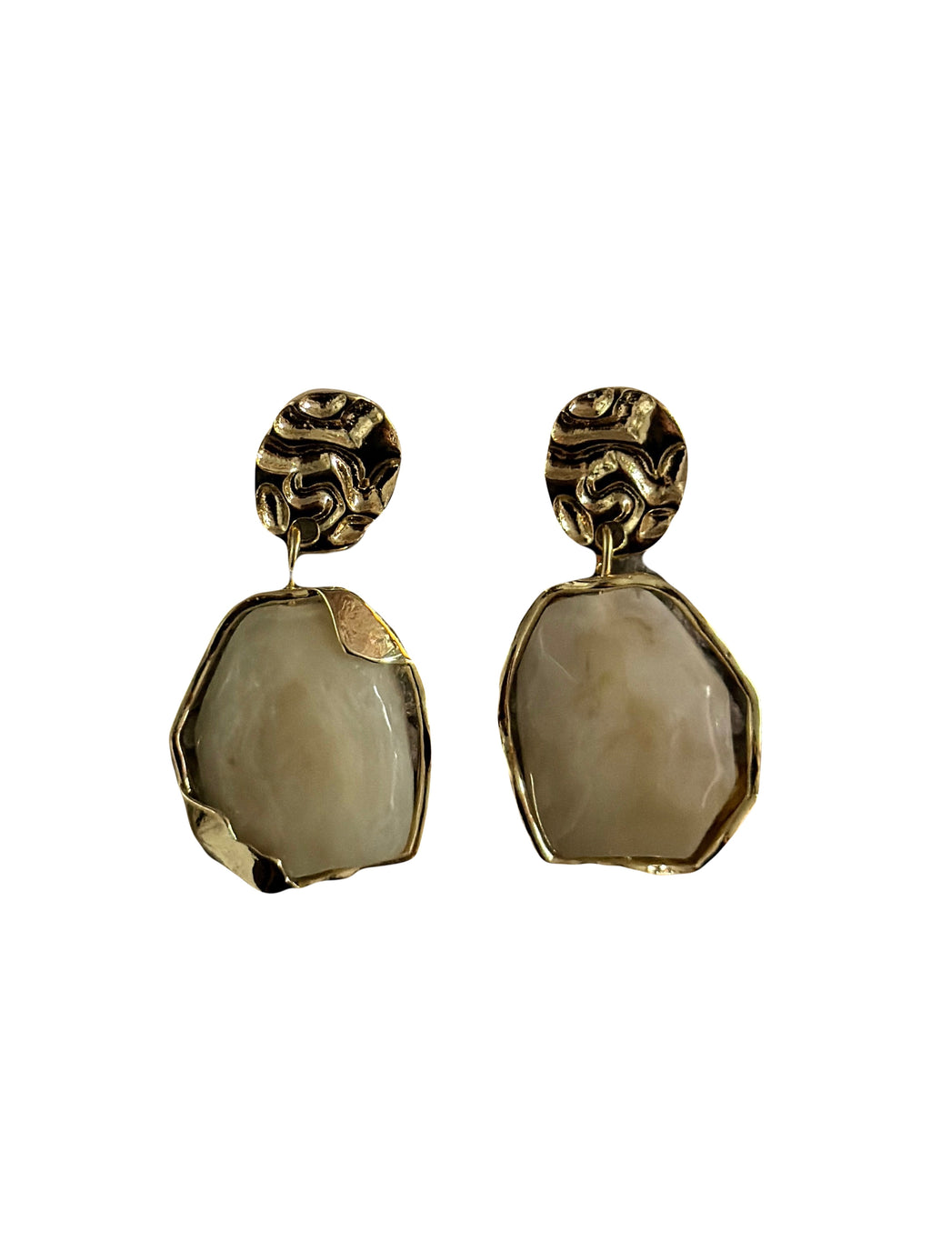 Gradient Geometric Dangle Drop Earrings