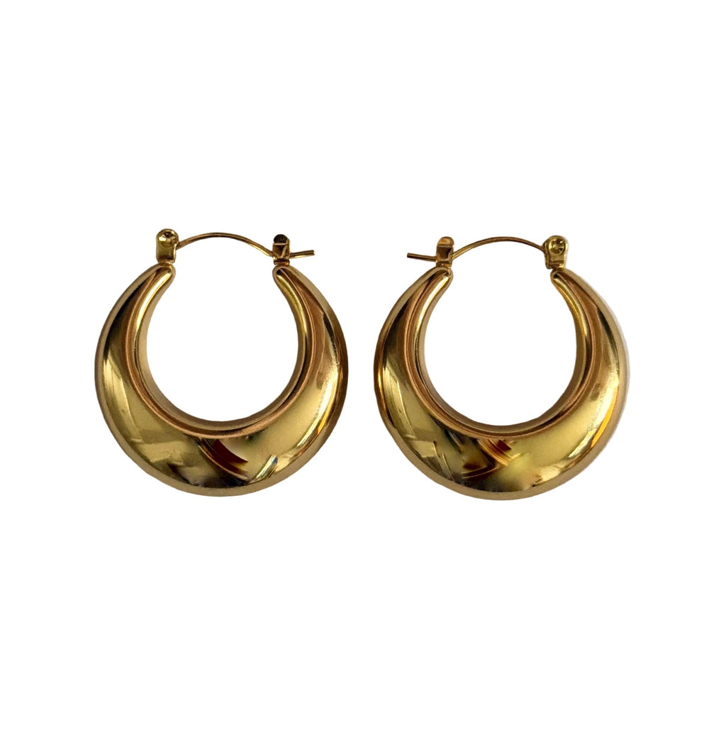 Gold Chunky Hoop Earrings