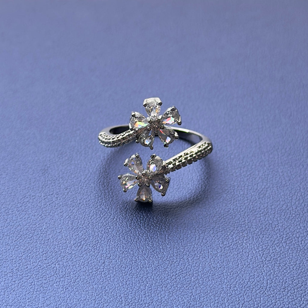 Double Flower Wrap Ring
