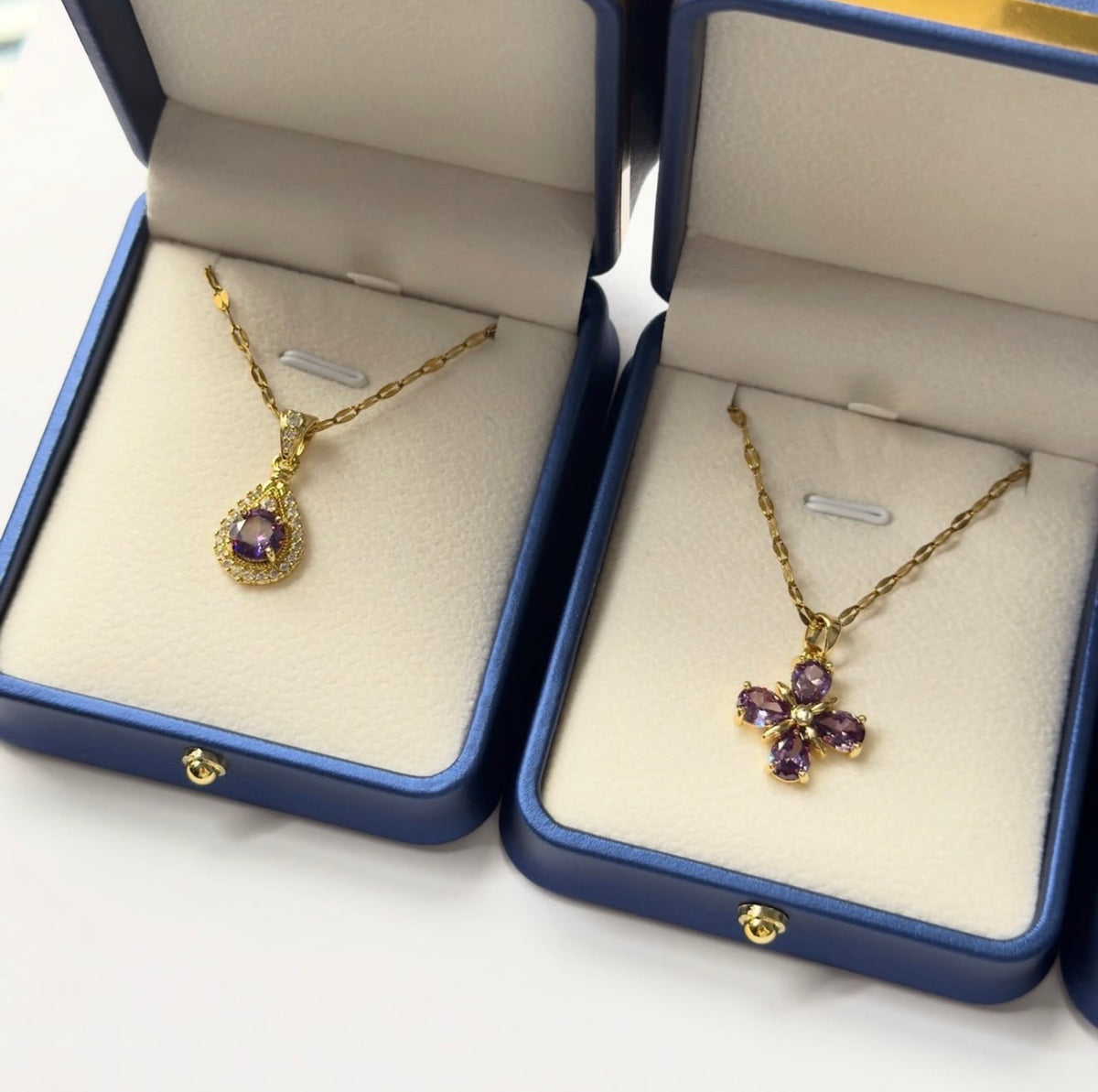 Purple Gemstone Pendant Necklace