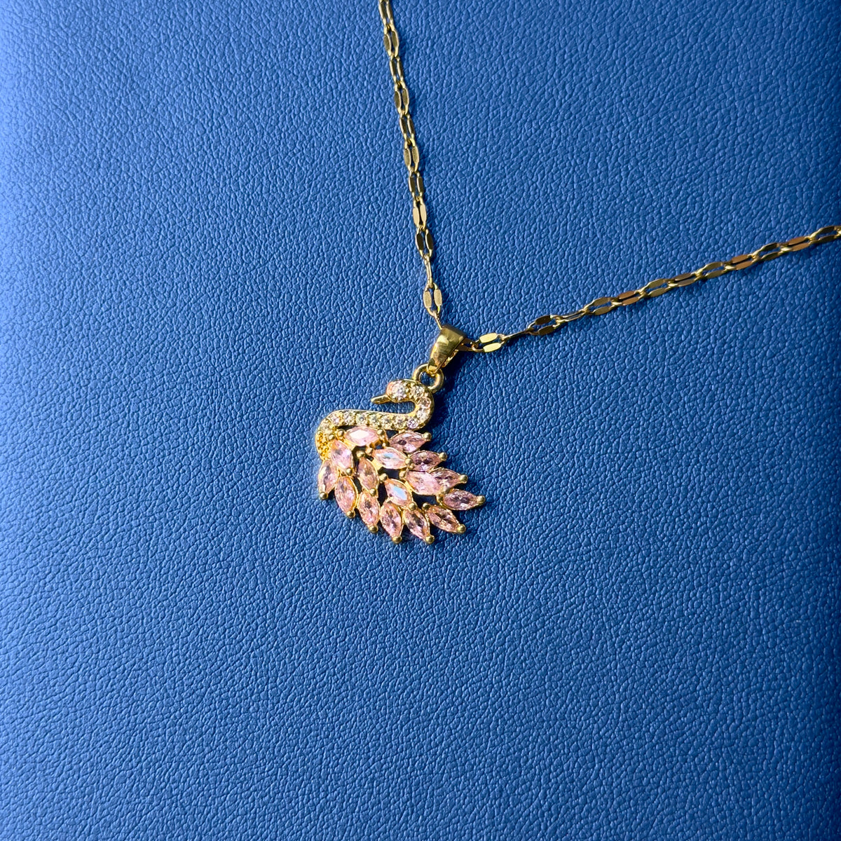 Crystal Swan Pendant Necklace