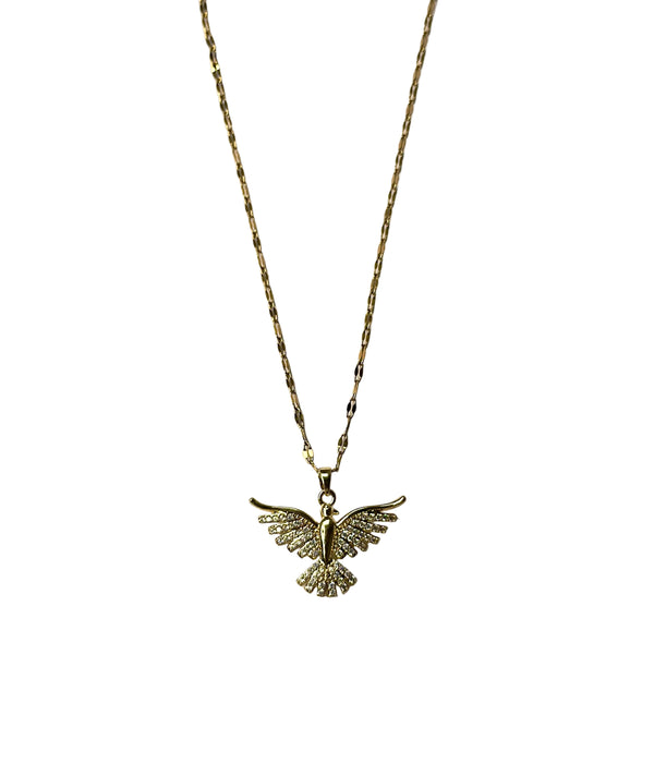 Crystal Phoenix Bird Pendant Necklace