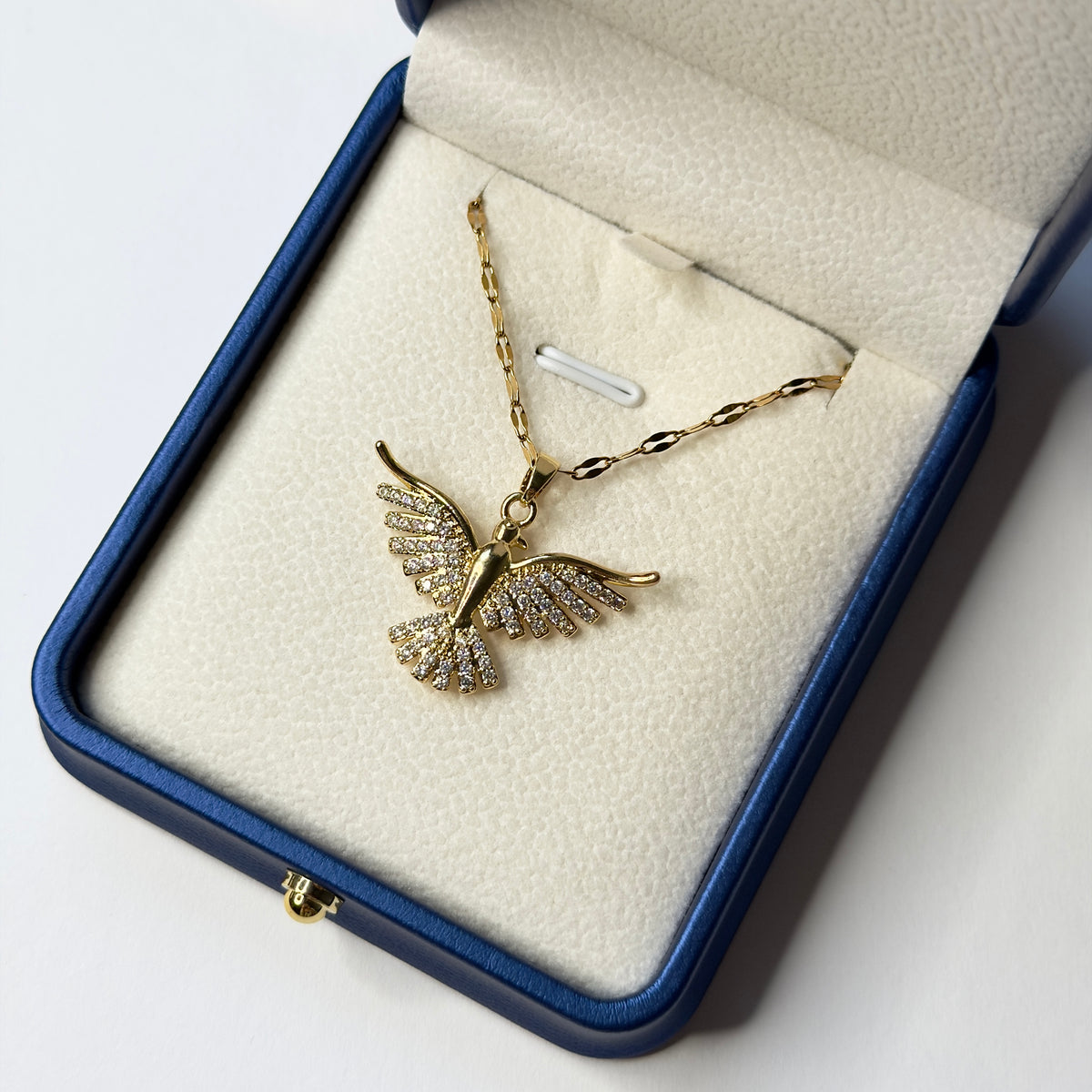 Crystal Phoenix Bird Pendant Necklace